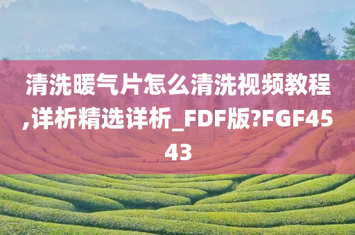 清洗暖气片怎么清洗视频教程,详析精选详析_FDF版?FGF4543