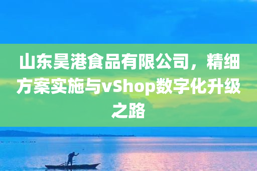 山东昊港食品有限公司，精细方案实施与vShop数字化升级之路