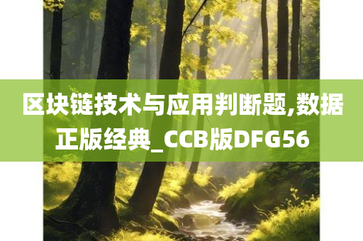 区块链技术与应用判断题,数据正版经典_CCB版DFG56