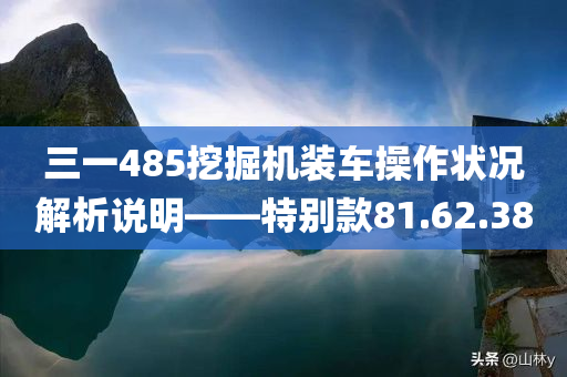 三一485挖掘机装车操作状况解析说明——特别款81.62.38