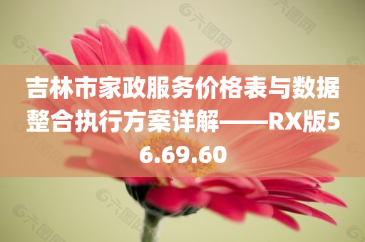 吉林市家政服务价格表与数据整合执行方案详解——RX版56.69.60