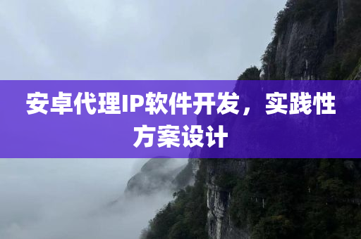 安卓代理IP软件开发，实践性方案设计