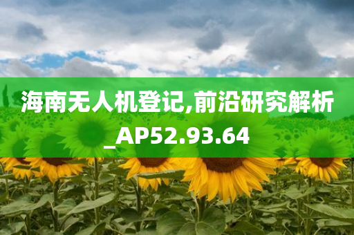 海南无人机登记,前沿研究解析_AP52.93.64