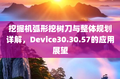 挖掘机弧形挖树刀与整体规划详解，Device30.30.57的应用展望