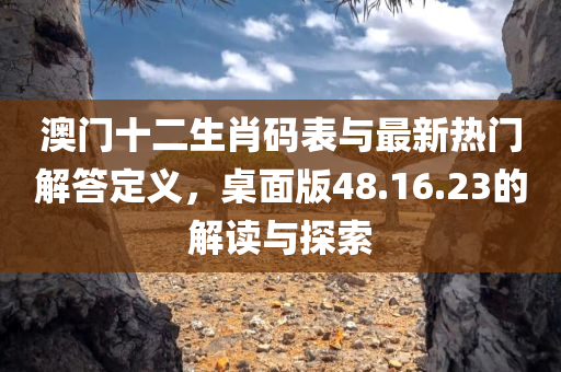 澳门十二生肖码表与最新热门解答定义，桌面版48.16.23的解读与探索