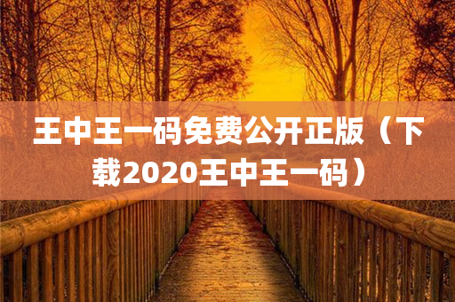 王中王一码免费公开正版（下载2020王中王一码）