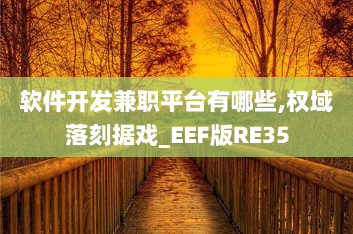 软件开发兼职平台有哪些,权域落刻据戏_EEF版RE35