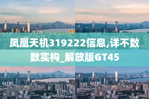 凤凰天机319222信息,详不数数实构_解放版GT45