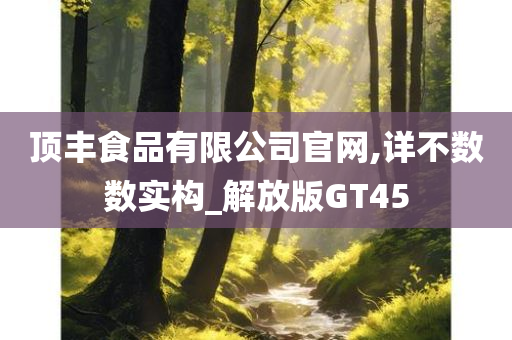 顶丰食品有限公司官网,详不数数实构_解放版GT45