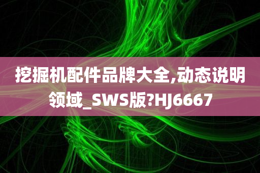 挖掘机配件品牌大全,动态说明领域_SWS版?HJ6667