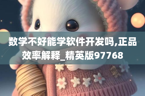 数学不好能学软件开发吗,正品效率解释_精英版97768