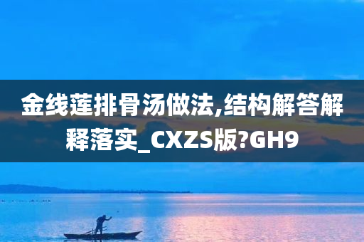 金线莲排骨汤做法,结构解答解释落实_CXZS版?GH9