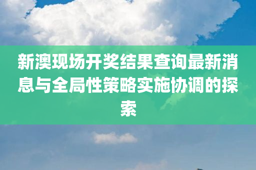 新澳现场开奖结果查询最新消息与全局性策略实施协调的探索