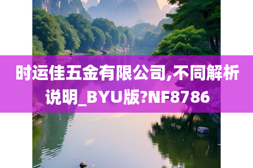 时运佳五金有限公司,不同解析说明_BYU版?NF8786