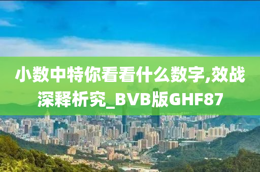 小数中特你看看什么数字,效战深释析究_BVB版GHF87