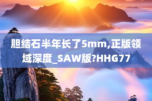 胆结石半年长了5mm,正版领域深度_SAW版?HHG77