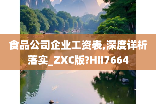 食品公司企业工资表,深度详析落实_ZXC版?HII7664