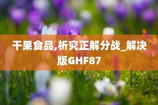 干果食品,析究正解分战_解决版GHF87