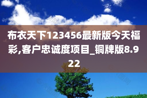 布衣天下123456最新版今天福彩,客户忠诚度项目_铜牌版8.922