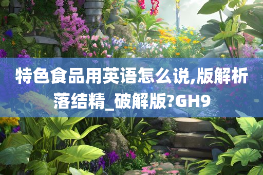 特色食品用英语怎么说,版解析落结精_破解版?GH9