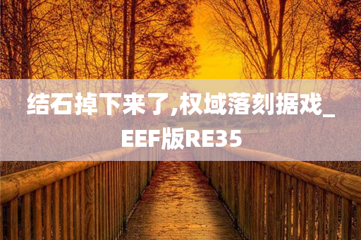 结石掉下来了,权域落刻据戏_EEF版RE35