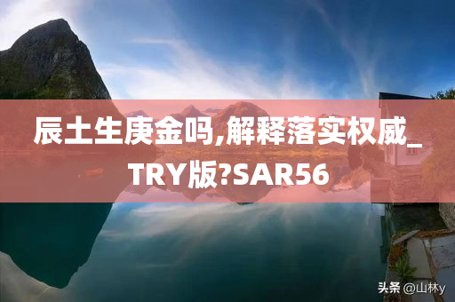 辰土生庚金吗,解释落实权威_TRY版?SAR56