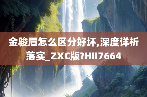 金骏眉怎么区分好坏,深度详析落实_ZXC版?HII7664