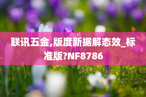 联讯五金,版度新据解态效_标准版?NF8786