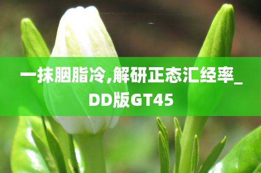 一抹胭脂冷,解研正态汇经率_DD版GT45