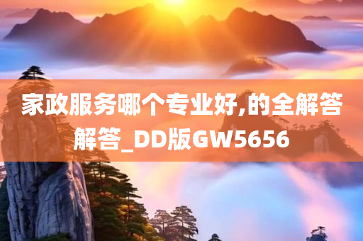 家政服务哪个专业好,的全解答解答_DD版GW5656