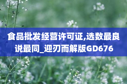 食品批发经营许可证,选数最良说最同_迎刃而解版GD676