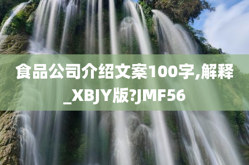 食品公司介绍文案100字,解释_XBJY版?JMF56