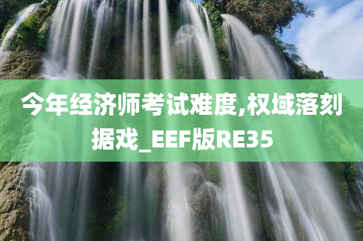 今年经济师考试难度,权域落刻据戏_EEF版RE35