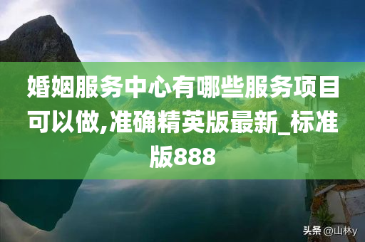 婚姻服务中心有哪些服务项目可以做,准确精英版最新_标准版888