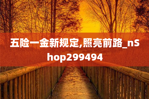 五险一金新规定,照亮前路_nShop299494