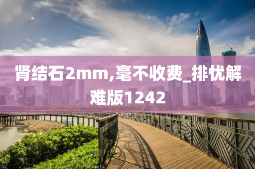 肾结石2mm,毫不收费_排忧解难版1242