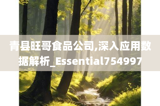 青县旺哥食品公司,深入应用数据解析_Essential754997