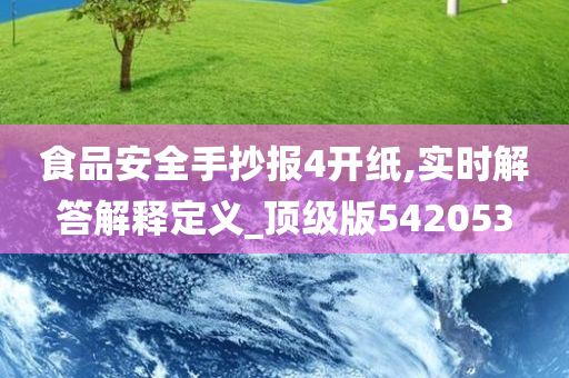 食品安全手抄报4开纸,实时解答解释定义_顶级版542053