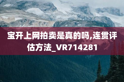 宝开上网拍卖是真的吗,连贯评估方法_VR714281