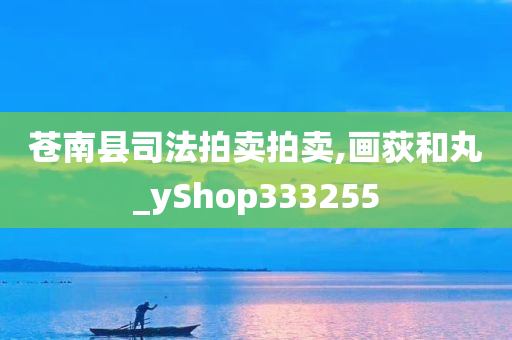 苍南县司法拍卖拍卖,画荻和丸_yShop333255