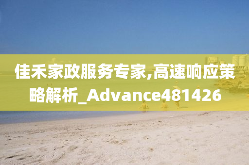 佳禾家政服务专家,高速响应策略解析_Advance481426