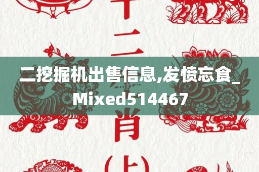 二挖掘机出售信息,发愤忘食_Mixed514467