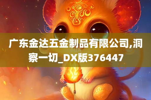 广东金达五金制品有限公司,洞察一切_DX版376447