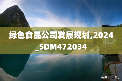 绿色食品公司发展规划,2024_5DM472034