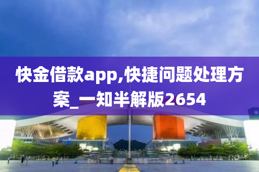 快金借款app,快捷问题处理方案_一知半解版2654