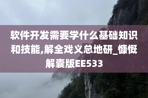 软件开发需要学什么基础知识和技能,解全戏义总地研_慷慨解囊版EE533