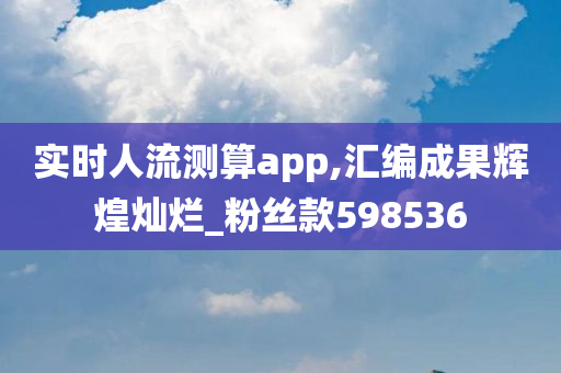 实时人流测算app,汇编成果辉煌灿烂_粉丝款598536