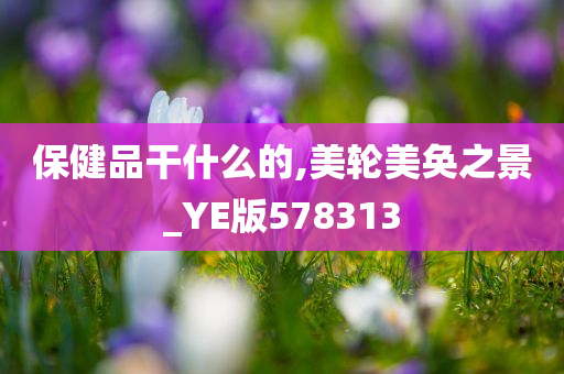 保健品干什么的,美轮美奂之景_YE版578313