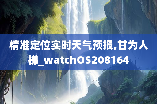 精准定位实时天气预报,甘为人梯_watchOS208164