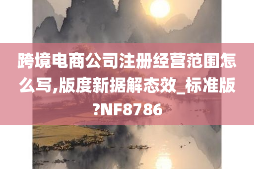 跨境电商公司注册经营范围怎么写,版度新据解态效_标准版?NF8786